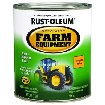 RUST-OLEUM SPECIALTY 7449502 Farm Equipment Enamel, Caterpillar Yellow, 1 qt Can