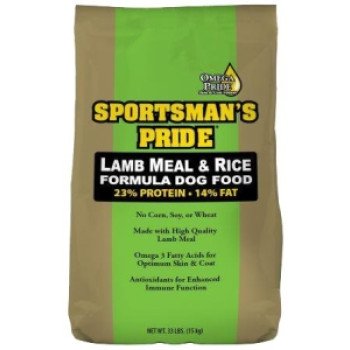 Sportsman's Pride 10058 Dog Food, Lamb, Rice Flavor, 33 lb Bag