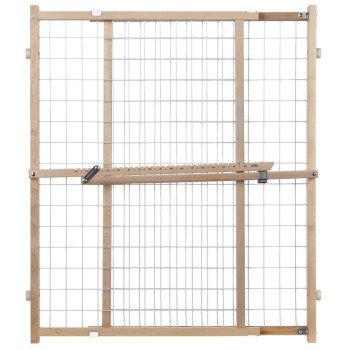 North States 4618A Wire Mesh Gate, Wood, Vinyl Coated, 32 in H x 29-1/2 to 50 in W Dimensions