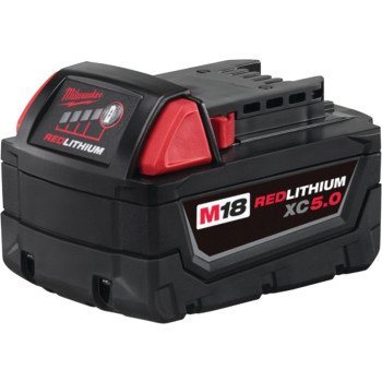 Milwaukee 48-11-1850 Rechargeable Battery Pack, 18 V Battery, 5 Ah