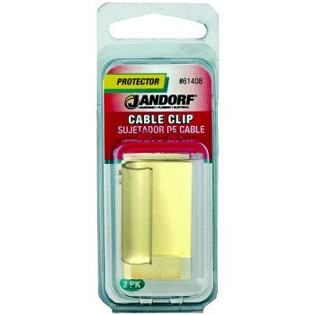 Jandorf 61408 J-Shape Cable Clip, Clamping Range: 1/4 in, PVC, Clear