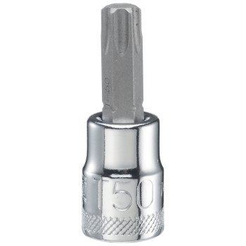 DEWALT DWMT74619OSP Torx Bit Socket, T50 Tip, 3/8 in Drive, Polished Chrome Vanadium