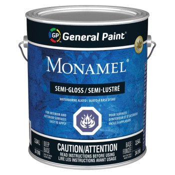 General Paint Monamel 34-249-16 Exterior Paint, Semi-Gloss, Deep Base, 1 gal