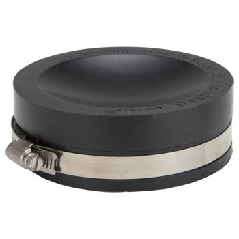 ProSource TC-4 Test Cap, 4 in Connection, Capping Pipe Ends, PVC, Black, 4 in Pipe