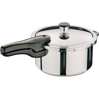 Presto 01341 Pressure Cooker, 4 qt Capacity, 10-1/2 in Dia, Stainless Steel