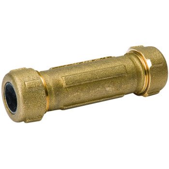 B & K 160-303NL Pipe Coupling, 1/2 in, Compression, Brass, 125 psi Pressure