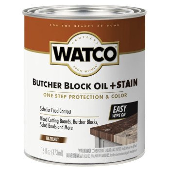 WATCO 359024 Oil and Stain, Hazelnut, Liquid, 16 oz Can