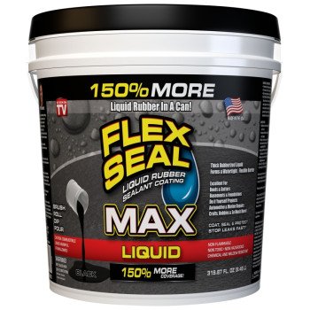 Flex Seal LFSMAXBLK02 Rubberized Coating, Black, 2.5 gal, Can