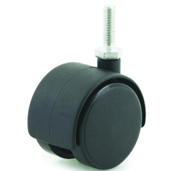 Dh Casters C-T20T1BK Swivel Caster, 2 in Dia Wheel, Plastic Wheel, Black, 85 lb