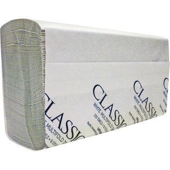 Classic 850045 Folded Paper Towel, 9-1/2 in L, 9-1/4 in W, 1-Ply