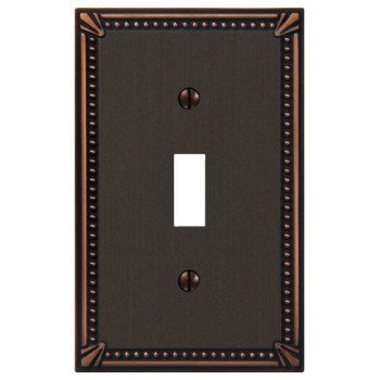 AmerTac 74TDB Switch Wallplate, 1 -Gang, Metal, Aged Bronze