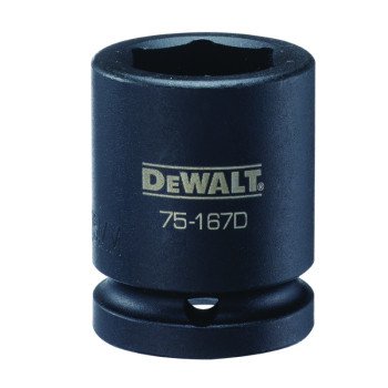 DEWALT DWMT75167OSP Impact Socket, 25 mm Socket, 3/4 in Drive, 6-Point, CR-440 Steel, Black Oxide