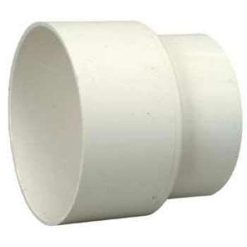 IPEX 40704 Pipe Adapter, 4 in, Spigot Hub x Hub, PVC, White