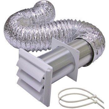 Lambro 1379W Wall Louvered Vent Kit, Plastic, White, 10/BX