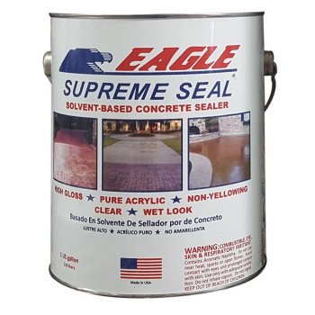 Eagle SUPREME SEAL Series EU1 Concrete and Paver Sealer, Clear, Liquid, 1 gal, Can