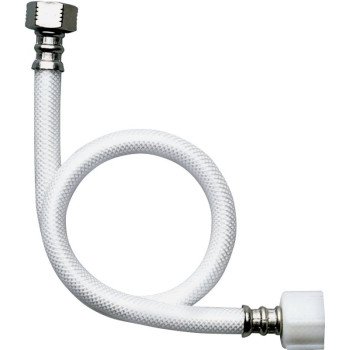 Fluidmaster B1TV09 Toilet Connector, 3/8 in Inlet, Compression Inlet, 7/8 in Outlet, Ballcock Outlet, Vinyl Tubing