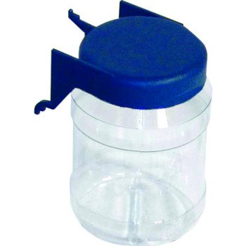 Crawford JC12 Organizer Jar, 3 in L, 2 in W, 3-3/8 in H, Plastic, Clear