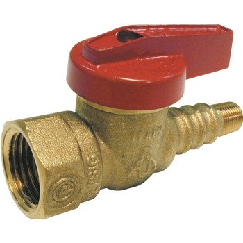 B & K 115-503 Gas Ball Valve, 1/2 in Connection, FPT x TX Pattern, 200 psi Pressure, Manual Actuator, Brass Body, Chrome