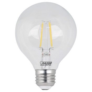 Feit Electric BPG2560/827/LED/CAN LED Bulb, Globe, G25 Lamp, 60 W Equivalent, E26 Lamp Base, Dimmable, Clear