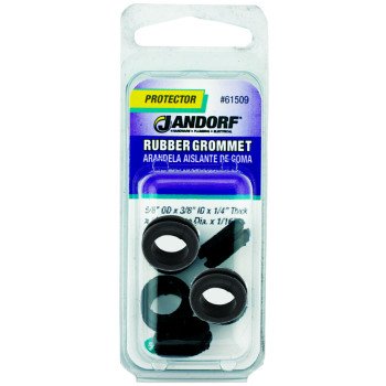 Jandorf 61509 Grommet, Rubber, Black, 1/4 in Thick Panel