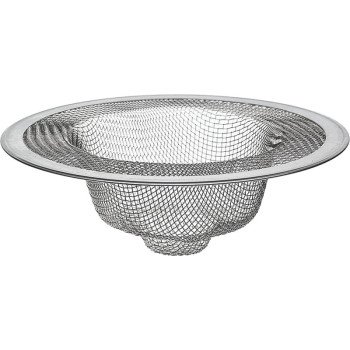 Danco 88822 Mesh Strainer, 4-1/2 in Dia, Stainless Steel, 4-1/2 in Mesh, For: 4-1/2 in Drain Opening Kitchen Sink