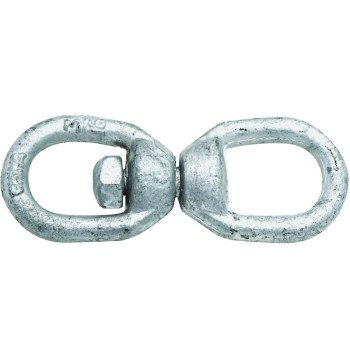 National Hardware 3252BC Series N247-775 Chain Swivel, 3/16 in Trade, 700 lb Working Load, Steel, Galvanized