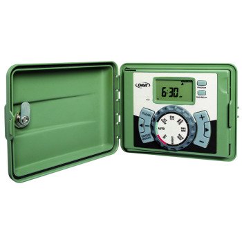 Orbit 57894 Indoor/Outdoor Timer, 120 V, 4 -Zone, 3 -Program, LCD Display, Plug-and-Go Mounting, Green