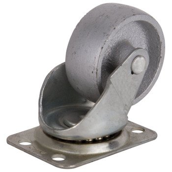 ProSource JC-S05 Swivel Caster, 2 in Dia Wheel, 7/8 in W Wheel, Steel Wheel, Gray, 120 lb, Steel Housing Material