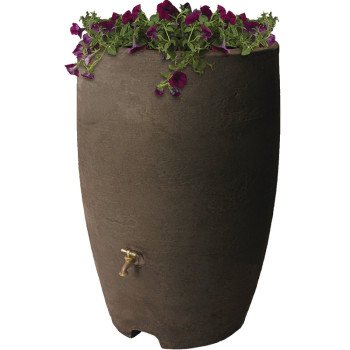 86312 RAIN BARREL 50GAL BRNSTN