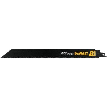 DEWALT DWA41812 Reciprocating Saw Blade, Bi-Metal, Applicable Materials: Metal, 1 in W, 12 in L, 14/18 TPI