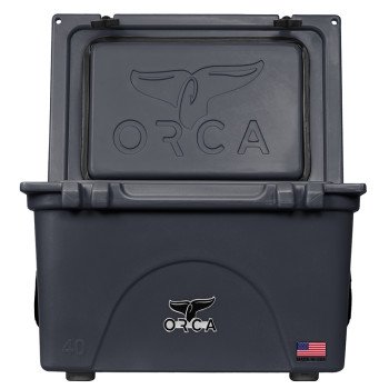 Orca ORCCH040 Cooler, 40 qt Cooler, Charcoal, 10 days Ice Retention