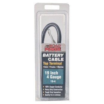 CCI Maximum Energy 19-4 Battery Cable, 4 AWG Wire, Black Sheath