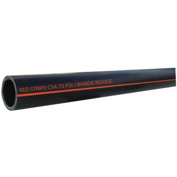 IPEX 015189 Pipe, 3/4 in, 5 ft L, Polyethylene, Black