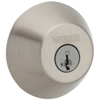 Weiser 9GD94710-095/087 Deadbolt, 2 Grade, Satin Nickel, 2-3/8 to 2-3/4 in Backset, 1-3/8 to 1-3/4 in Thick Door