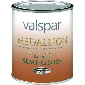 Valspar MEDALLION 4300 Series 122.0004305.005 Paint and Primer, Semi-Gloss, Clear Base, 946 mL