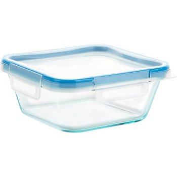 Snapware 1109304 Food Container, 4 Cups Capacity, Glass, 6-3/4 in L, 6-3/4 in W, 3 in H