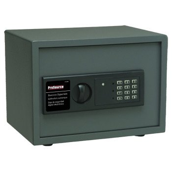 ProSource JL-45891-3L Digital Electronic Safe, 13-3/4 in W x 9-7/8 in D x 9-7/8 in H Exterior, Solid Steel, Dark Gray