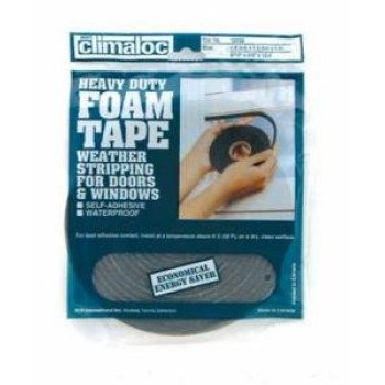 Climaloc CF12010 Insulating Foam Tape, 3/8 in W, 40 ft L, 3/16 in Thick, Polyethylene, White