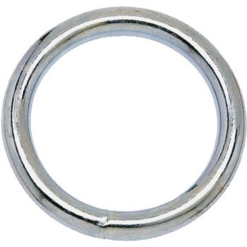 Campbell T7661154 Welded Ring, 150 lb Working Load, 2 in ID Dia Ring, #7B Chain, Solid Bronze, Polished