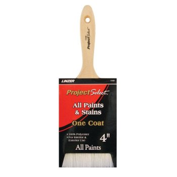 Linzer WC 1140-4 Paint Brush, 4 in W, 3-3/4 in L Bristle, Varnish Handle