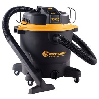 Vacmaster Beast Series VJH1612PF 0201 Wet and Dry Vacuum, 16 gal, 120 V, Black/Yellow