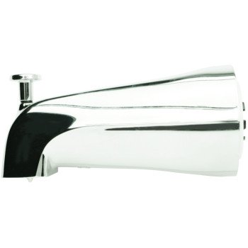 Plumb Pak PP825-37 Bathtub Spout with Diverter, 3/4 in Connection, IPS, Zinc, Chrome Plated