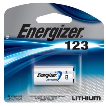 Energizer EL123AP EL123APBP Battery, 3 V Battery, 1500 mAh, Lithium, Manganese Dioxide