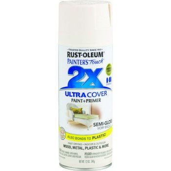 Rust-Oleum 249860 Spray Paint, Semi-Gloss, Ivory Bisque, 12 oz, Can