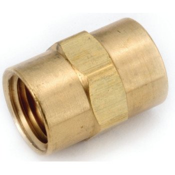 Anderson Metals 756103-06 Pipe Coupling, 3/8 in, FIPT, Brass