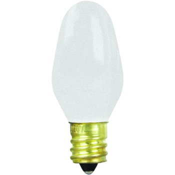 Feit Electric BP4C7/W/4/CAN Incandescent Bulb, 4 W, C7 Lamp, Candelabra E12 Lamp Base, 2700 K Color Temp