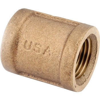 Anderson Metals 738103-24 Pipe Coupling, 1-1/2 in, FIPT, Brass