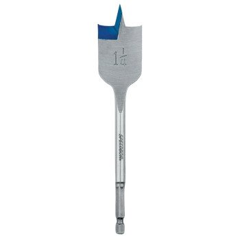 Irwin 88820 Spade Drill Bit, 1-1/4 in Dia, 6 in OAL, Flat Flute, 1/4 in Dia Shank, Hex Shank