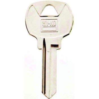 Hy-Ko 11010NA6 Key Blank, Brass, Nickel, For: National Cabinet, House Locks and Padlocks