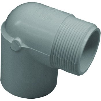 IPEX 435553 Street Pipe Elbow, 3/4 x 3/4 in, MPT x FPT, 90 deg Angle, PVC, White, SCH 40 Schedule